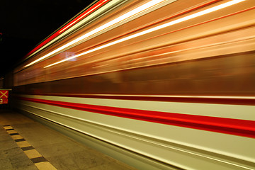Image showing subway in motion from the Prague