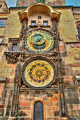 Image showing old Prague clock tower (HDR)