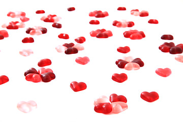 Image showing candy sweet hearts as valentine background