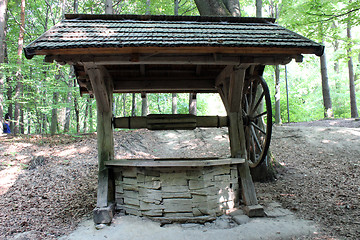 Image showing artesian well in Transcarpathian Ukrainian village