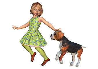 Image showing Child and Dog