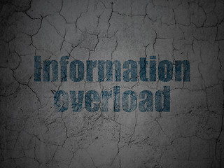 Image showing Information concept: Overload on grunge wall background