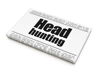 Image showing Finance concept: newspaper headline Head Hunting