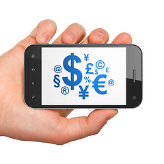 Image showing Finance concept: Finance Symbol on smartphone