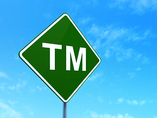 Image showing Law concept: Trademark on road sign background