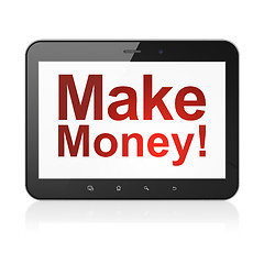 Image showing Business concept: Make Money! on tablet pc computer