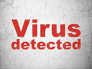 Image showing Privacy concept: Virus Detected on wall background