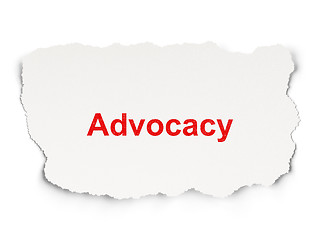 Image showing Law concept: Advocacy on Paper background