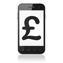 Image showing Currency concept: Pound on smartphone