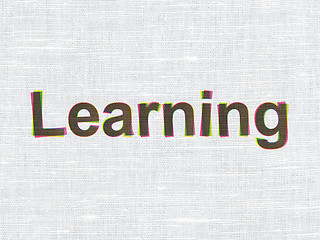 Image showing Education concept: Learning on fabric texture background