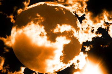 Image showing firery plant planet