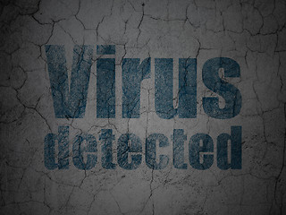 Image showing Safety concept: Virus Detected on grunge wall background