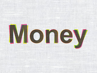 Image showing Business concept: Money on fabric texture background