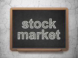 Image showing Finance concept: Stock Market on chalkboard background