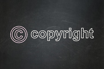 Image showing Law concept: Copyright and Copyright on chalkboard background