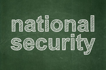 Image showing Privacy concept: National Security on chalkboard background