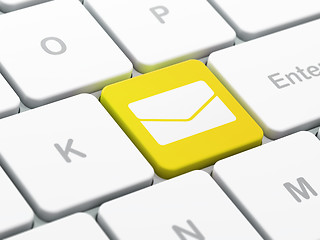 Image showing Finance concept: Email on computer keyboard background