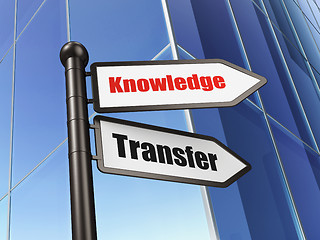 Image showing Education concept: sign Knowledge Transfer on Building background