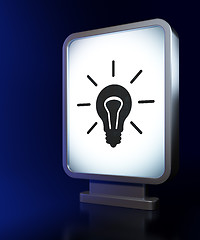 Image showing Business concept: Light Bulb on billboard background
