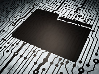 Image showing Business concept: circuit board with Folder