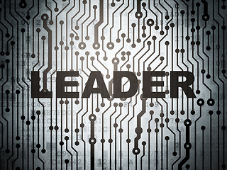 Image showing Finance concept: circuit board with Leader