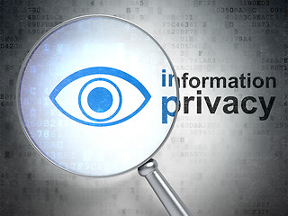 Image showing Privacy concept: Eye and Information Privacy with optical glass