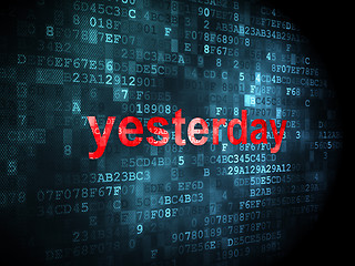 Image showing Time concept: Yesterday on digital background