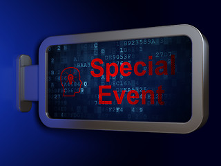 Image showing Business concept: Special Event and Head With Lightbulb on billboard