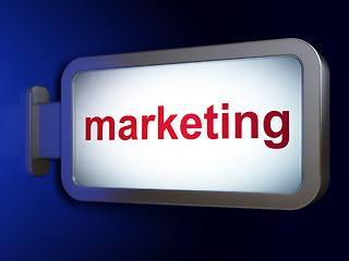 Image showing Advertising concept: Marketing on billboard background