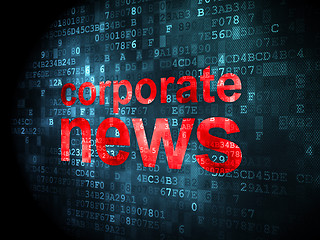Image showing News concept: Corporate News on digital background