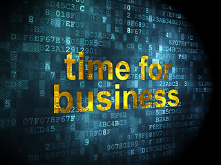 Image showing Timeline concept: Time for Business on digital background