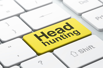 Image showing Business concept: Head Hunting on computer keyboard background