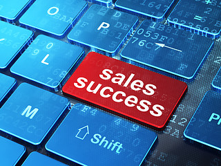 Image showing Marketing concept: Sales Success on computer keyboard background