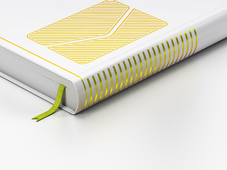 Image showing Business concept: closed book, Email on white background