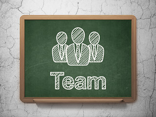 Image showing Finance concept: Business People and Team on chalkboard background