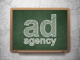 Image showing Marketing concept: Ad Agency on chalkboard background