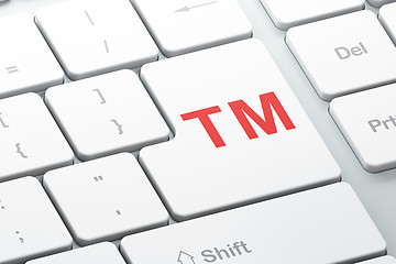 Image showing Law concept: Trademark on computer keyboard background