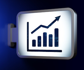 Image showing Marketing concept: Growth Graph on billboard background