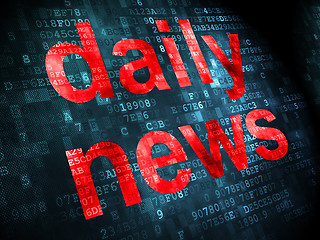 Image showing News concept: Daily News on digital background