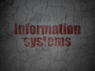 Image showing Data concept: Information Systems on grunge wall background