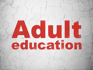 Image showing Education concept: Adult on wall background