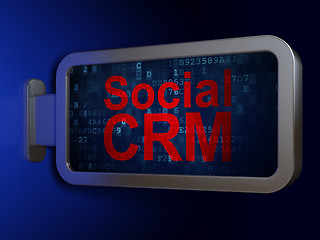 Image showing Business concept: Social CRM on billboard background