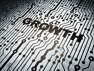 Image showing Finance concept: circuit board with Growth