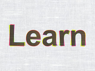 Image showing Education concept: Learn on fabric texture background