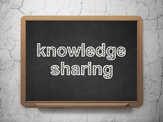 Image showing Education concept: Knowledge Sharing on chalkboard background