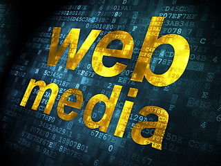 Image showing SEO web development concept: Media on digital background