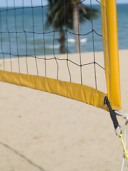 Image showing Detail of volleyball net