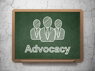 Image showing Law concept: Business People and Advocacy on chalkboard background