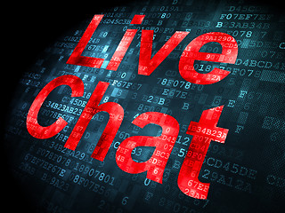 Image showing SEO web design concept: Live Chat on digital background