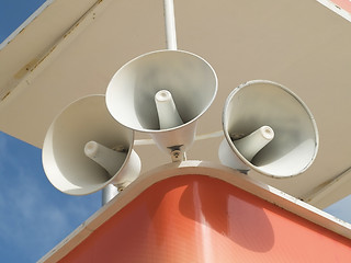 Image showing Three megaphones